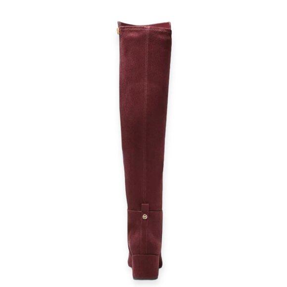 MICHAEL MICHAEL KORS BRADEN Women's Block Heels Knee High Boots Merlot Size 7 - Picture 6 of 8